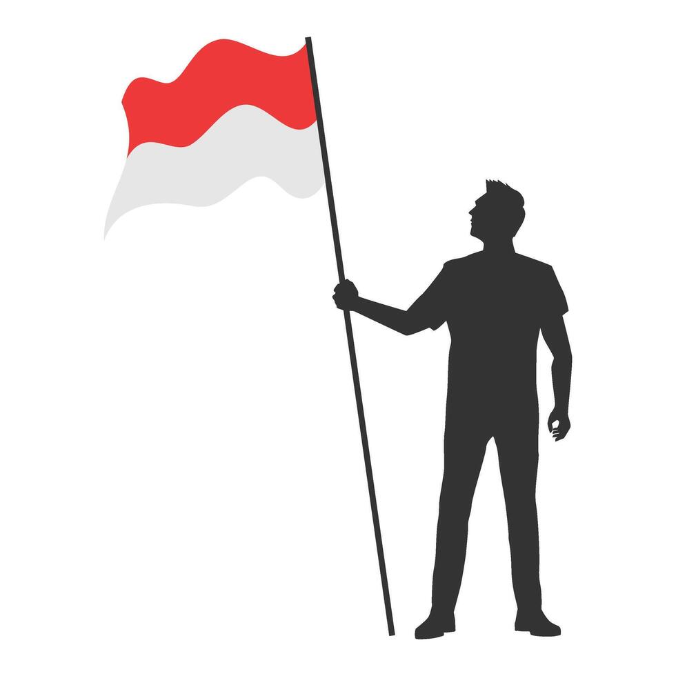 Indonesia Independence Day People Silhouette vector