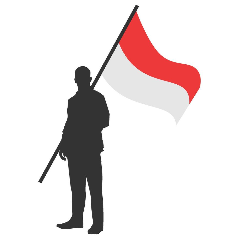 Indonesia Independence Day People Silhouette vector