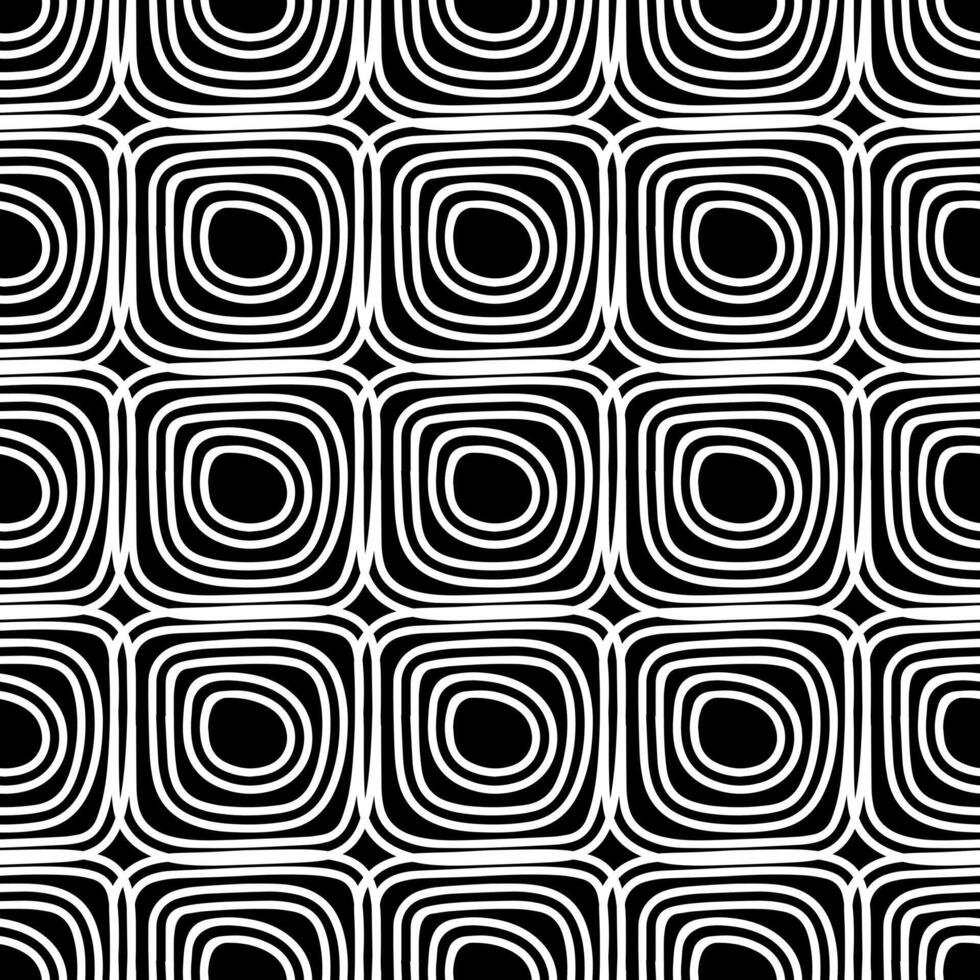 set background. Square geometry group batik graphic. Hand drawn round doodle painting. Design pattern illustration. Seamless. Art backdrop concept. Black, white color vector