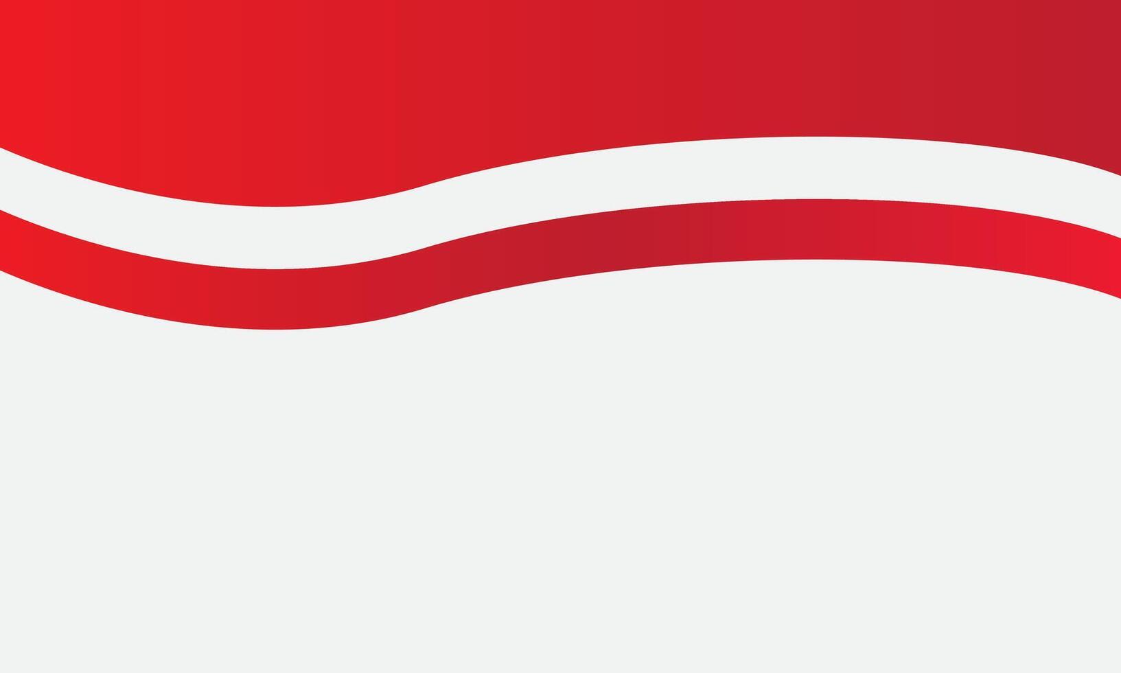 Wave flag red white modern abstract background vector