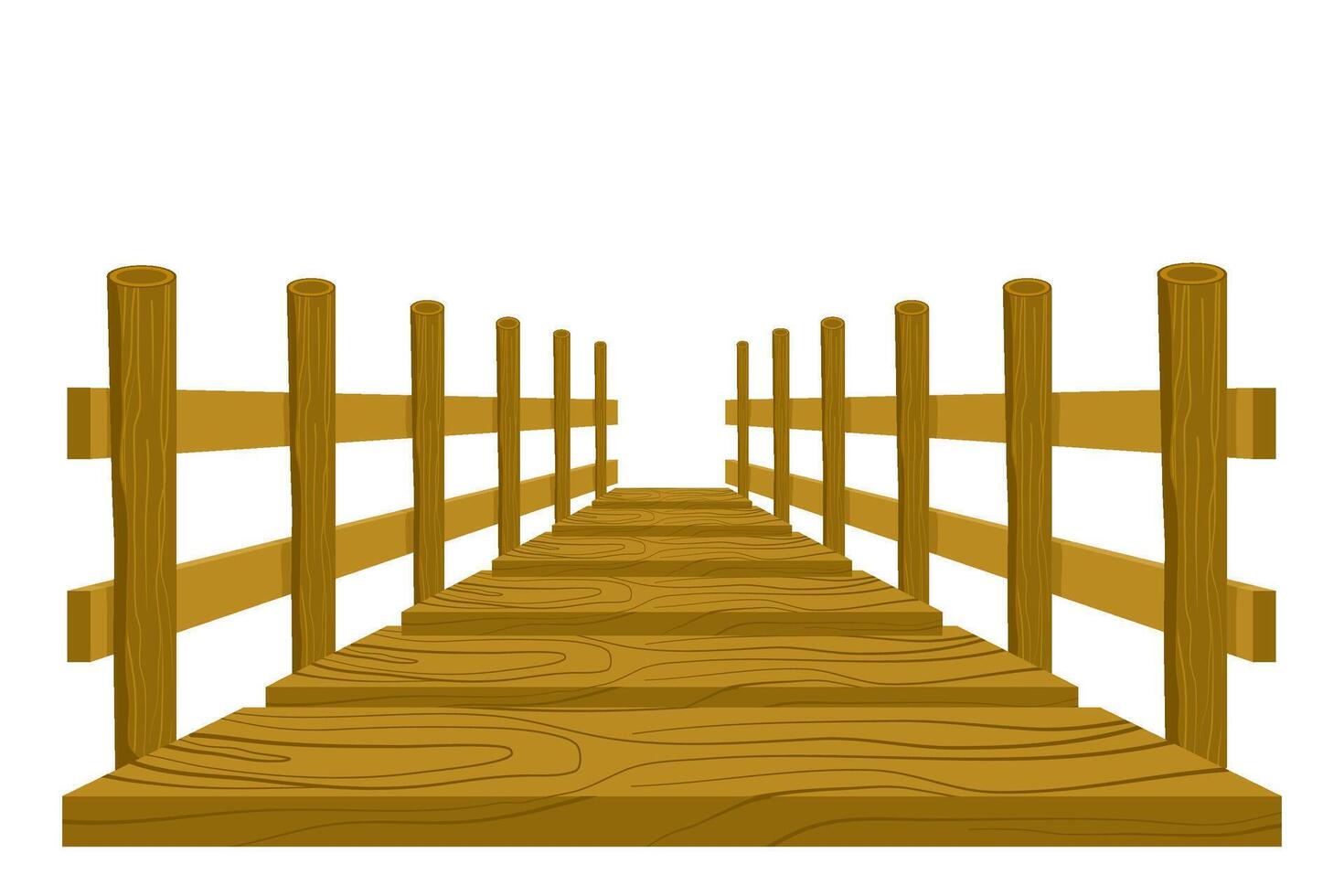 directional wooden bridge element vector