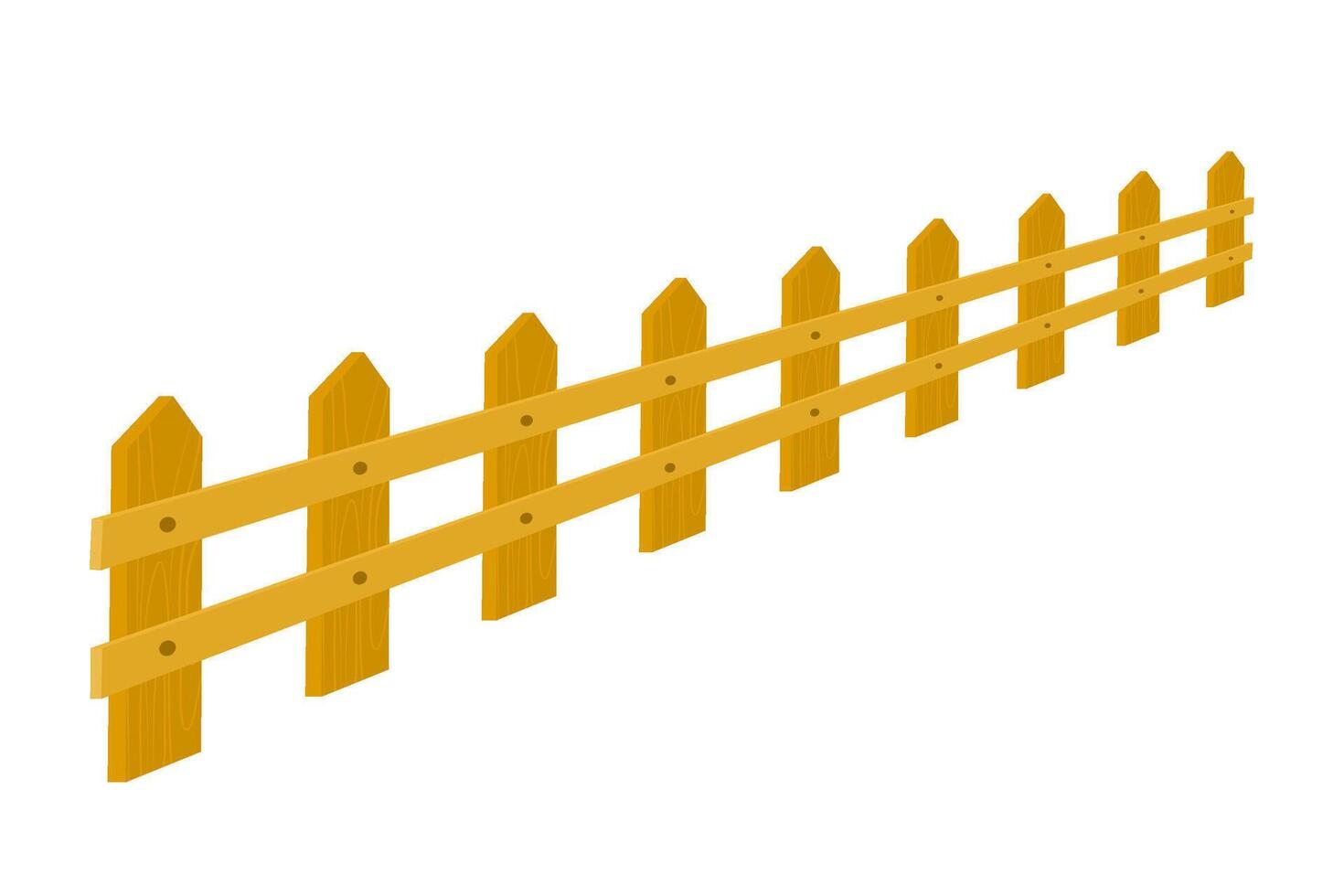 perspective wooden fence vector