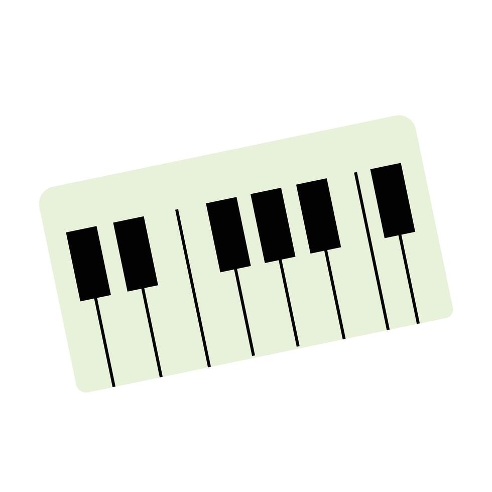 Introduction to the pentatonic scale on the piano doodle illustration flat vector