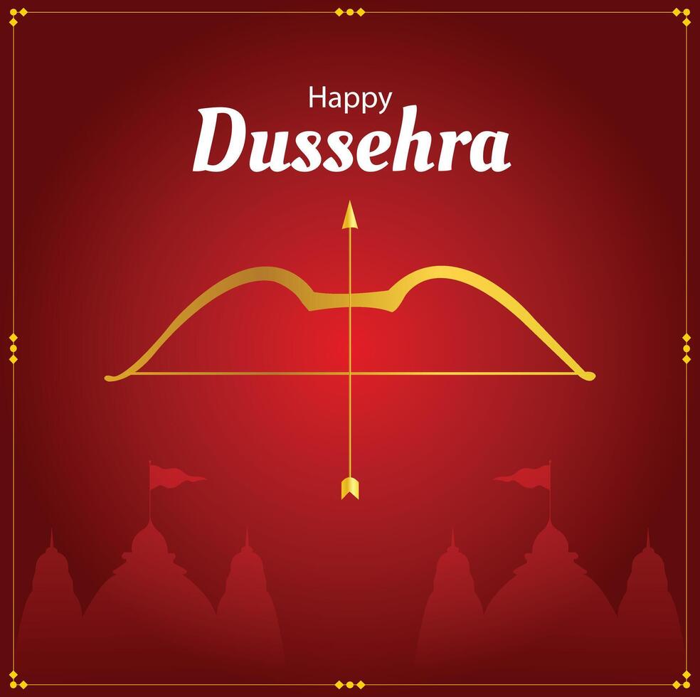 Happy Dussehra celebration vector