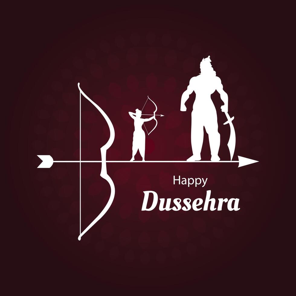 Happy Dussehra celebration vector