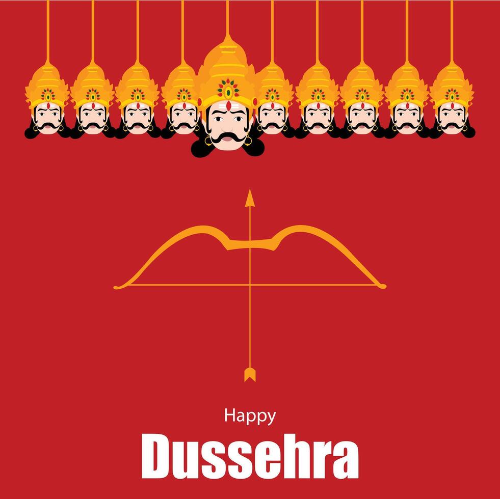 Happy Dussehra celebration vector