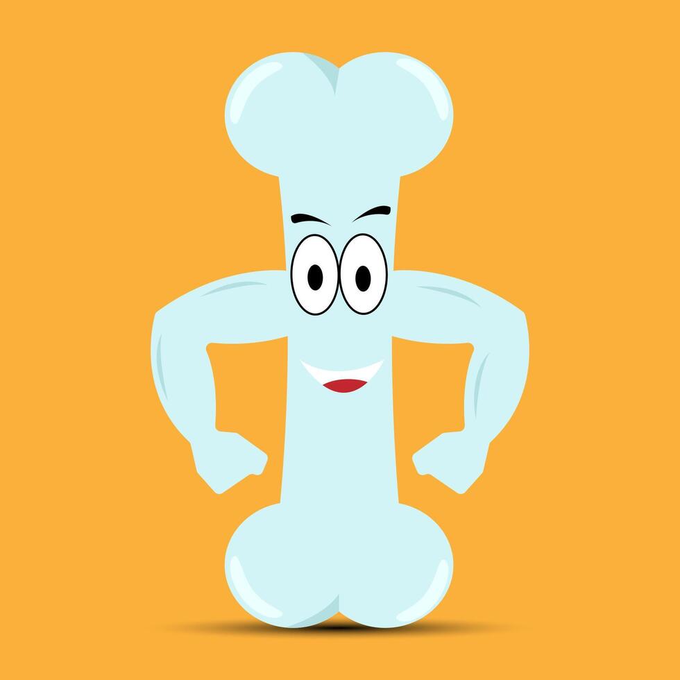 Strong healthy bone character concept vector