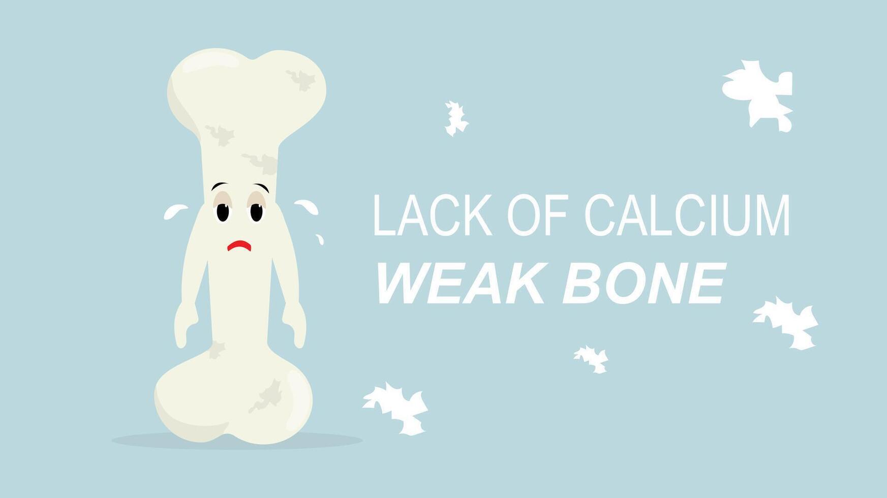 Strong healthy bone character concept vector
