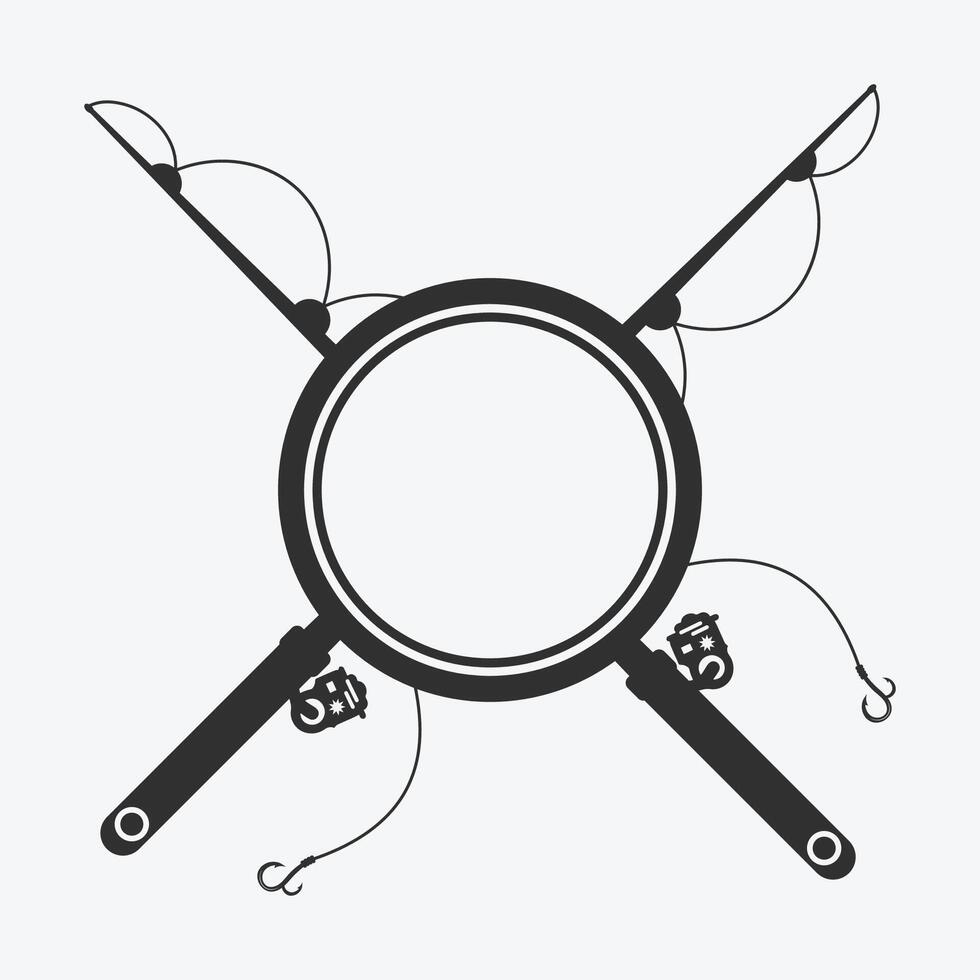 Fishing Monogram Logo vector