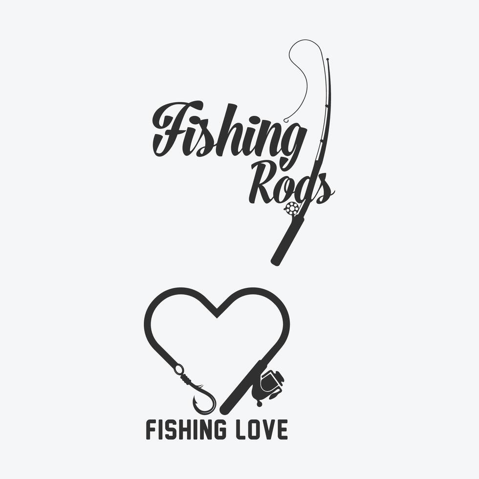 Fishing Typography Logo vector