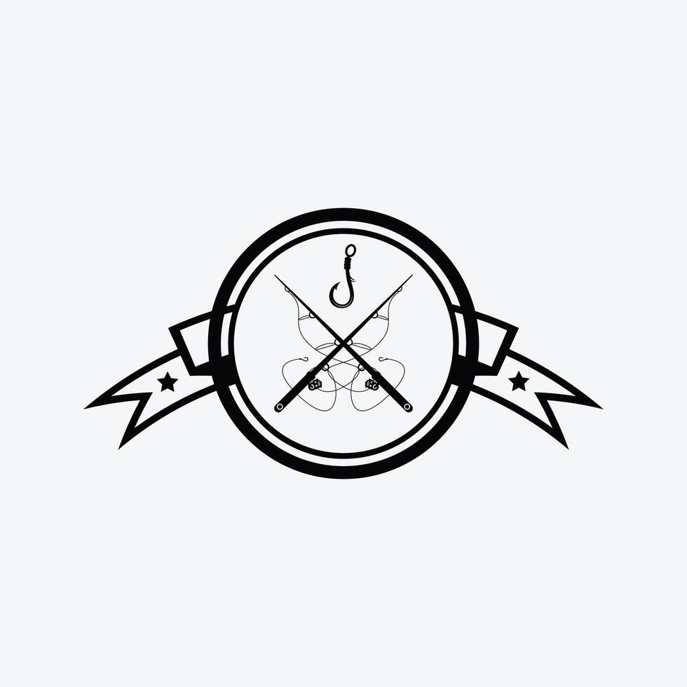 Fishing Monogram Logo vector
