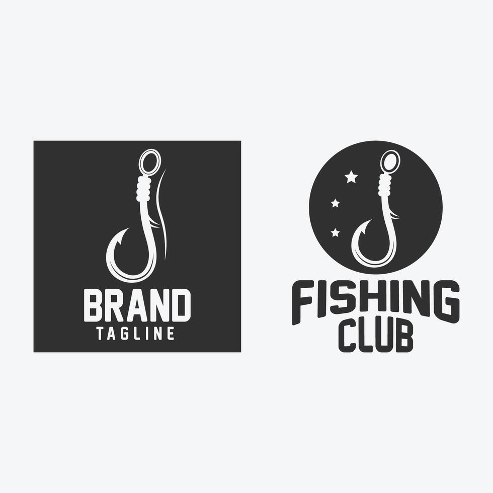 Fishing Typography Logo vector