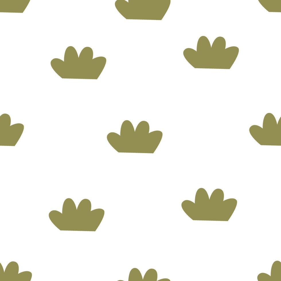 seamless pattern with cartoon plants. vector