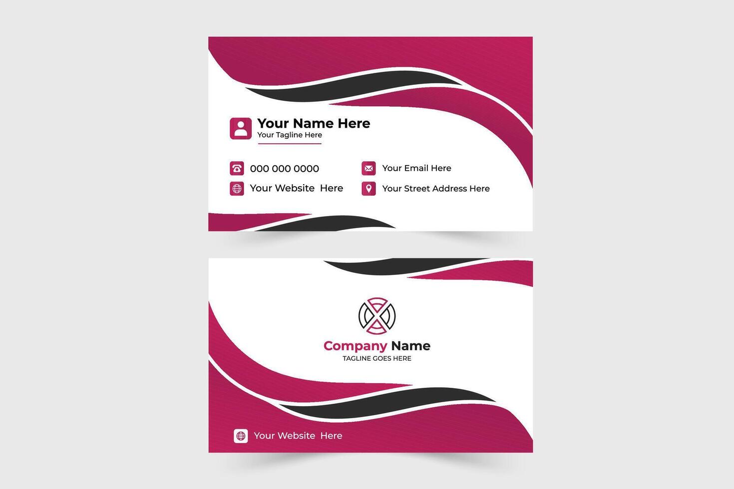 Creative Modern Name Card and Business Card Design vector