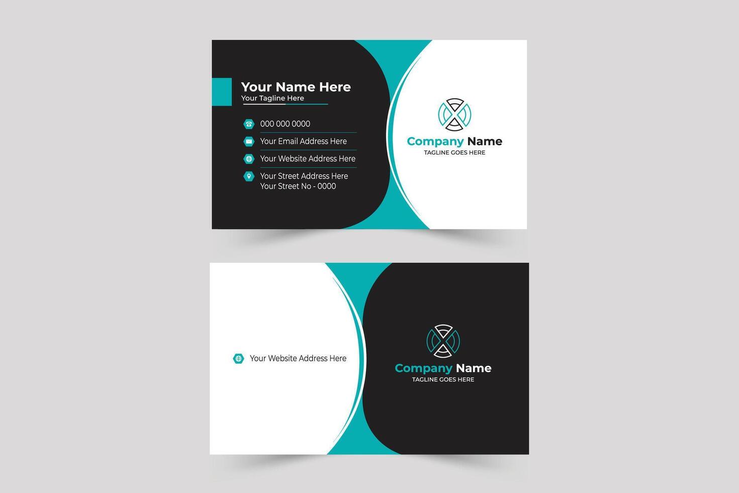 Creative Modern Name Card and Business Card Design. vector