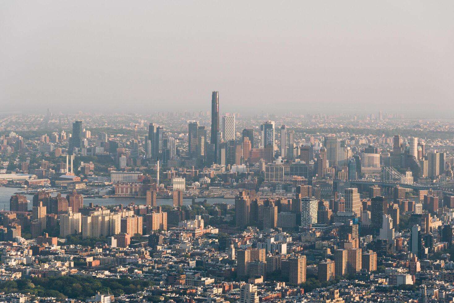 New York, US - May 12, 2023 - Aerial view of the skyscrapers of Midtown Manhattan New York City photo