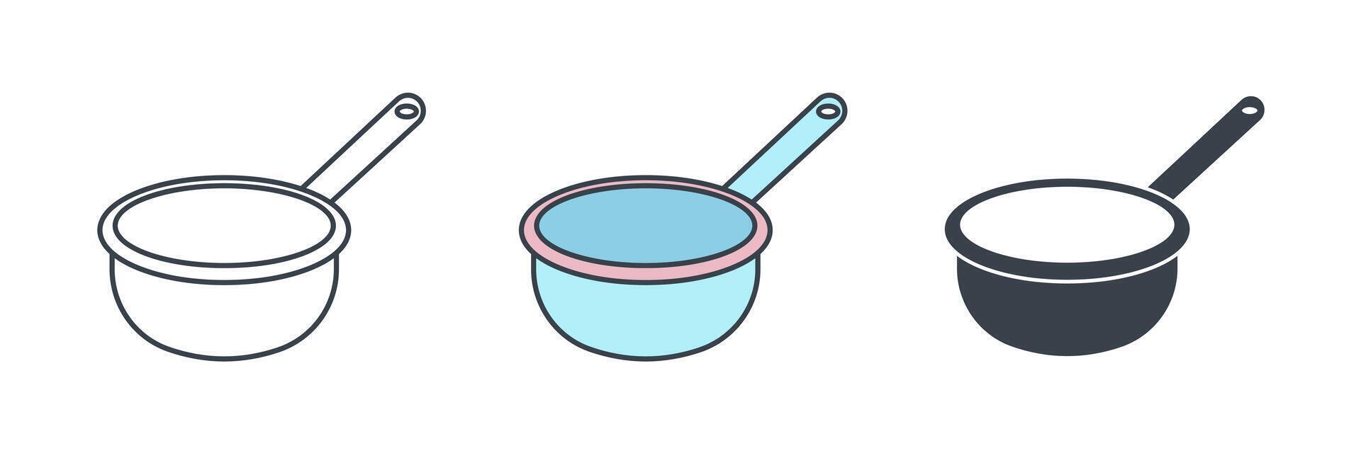 Frying Pan icon theme symbol illustration isolated on white background vector