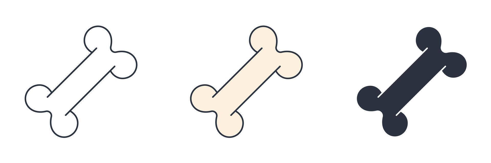 Dog Bone icon symbol illustration isolated on white background vector