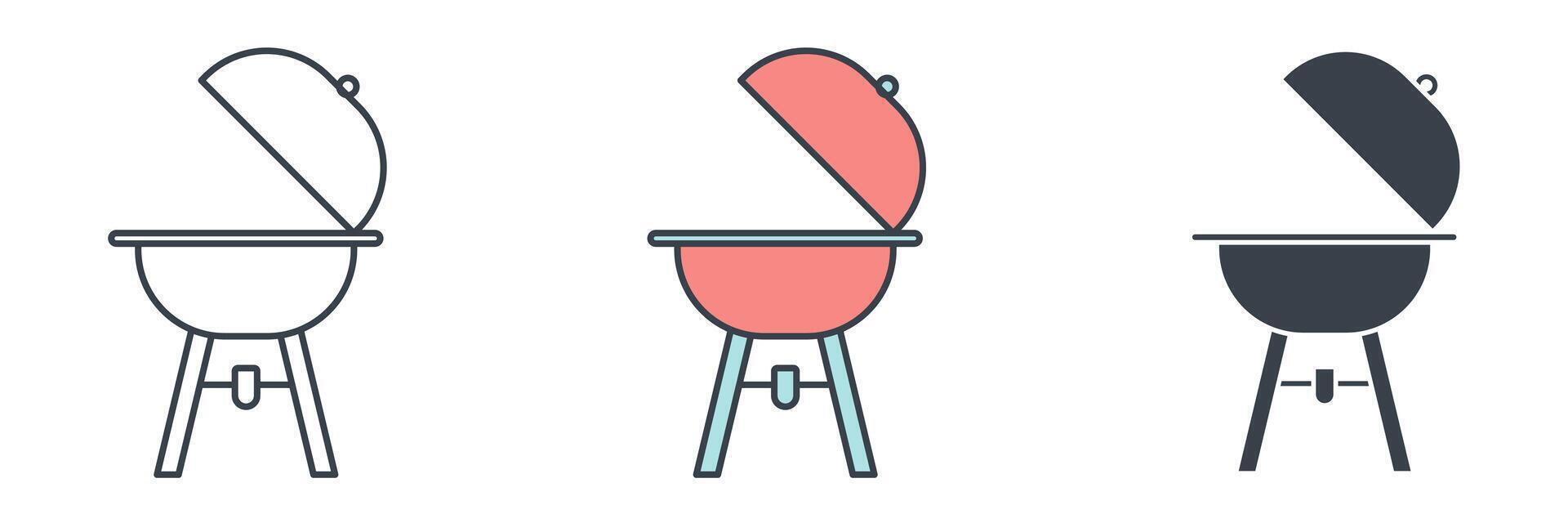 Grill icon theme symbol illustration isolated on white background vector