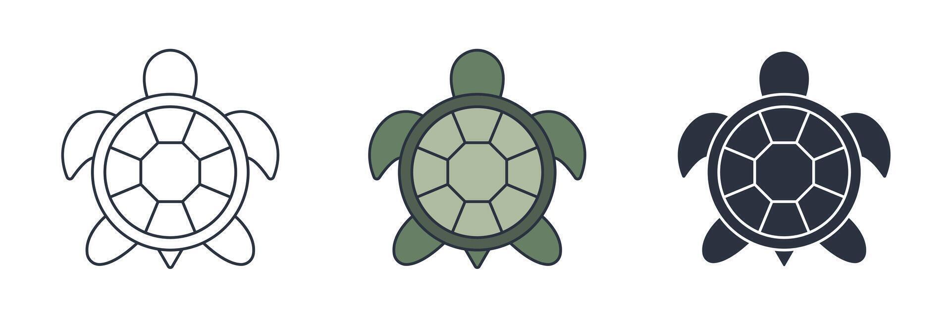 Turtle icon symbol illustration isolated on white background vector