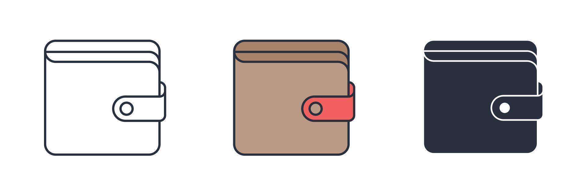 Wallet Icon theme symbol illustration isolated on white background vector