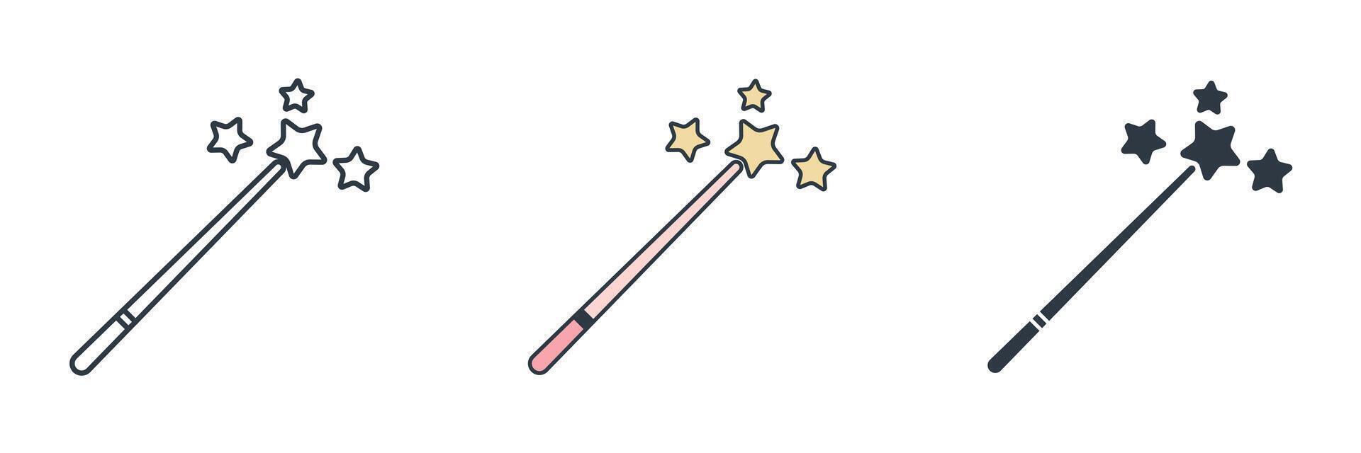 Magic Wand icon theme symbol illustration isolated on white background vector
