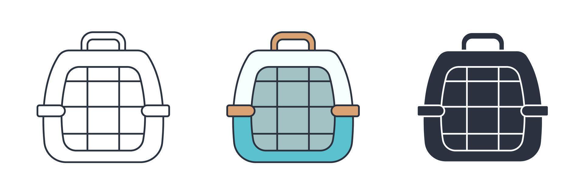 Pet Carrier icon symbol illustration isolated on white background vector