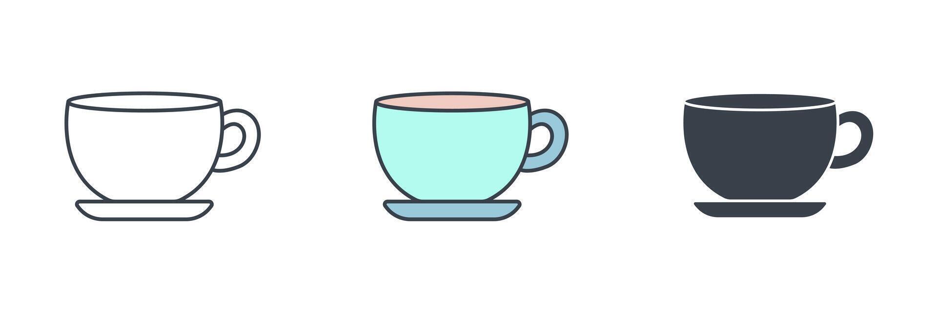 Coffee Cup icon theme symbol illustration isolated on white background vector