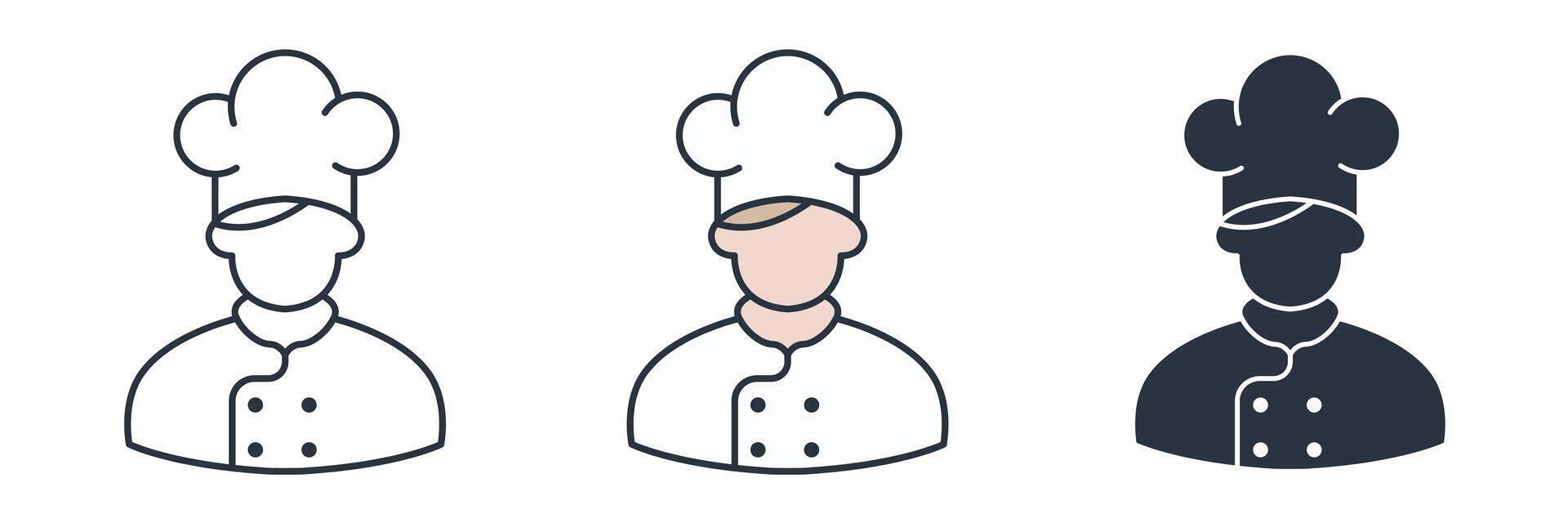 Avatar Chef Icon theme symbol illustration isolated on white background vector