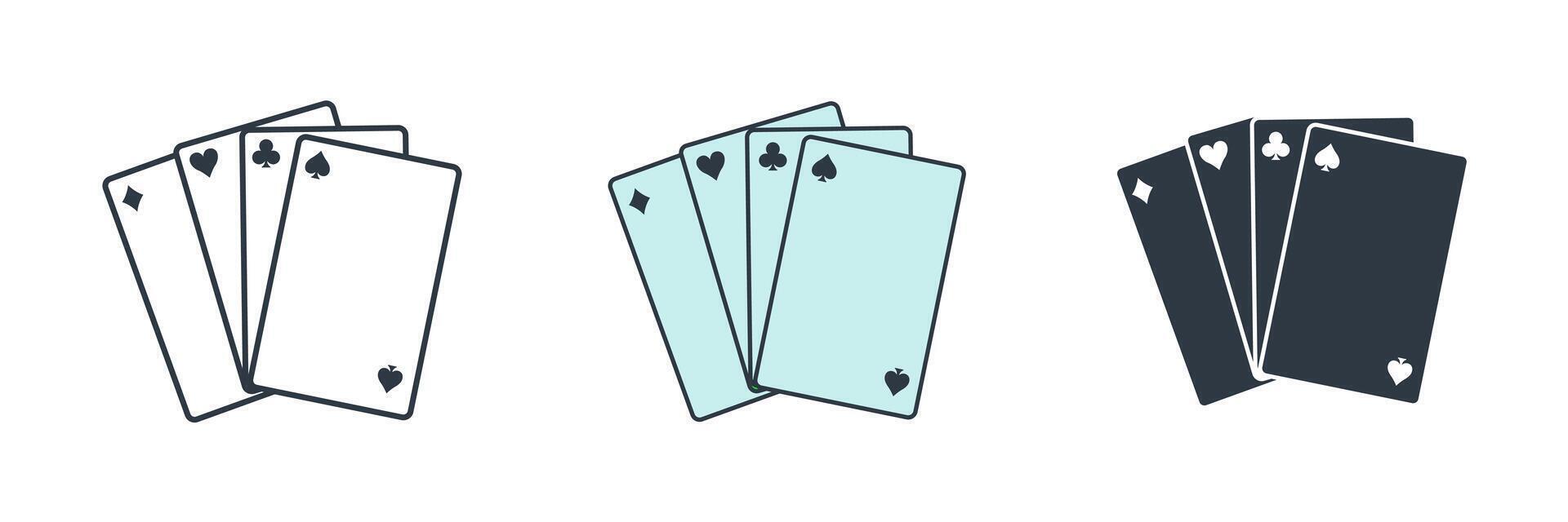 Playing Cards icon theme symbol illustration isolated on white background vector