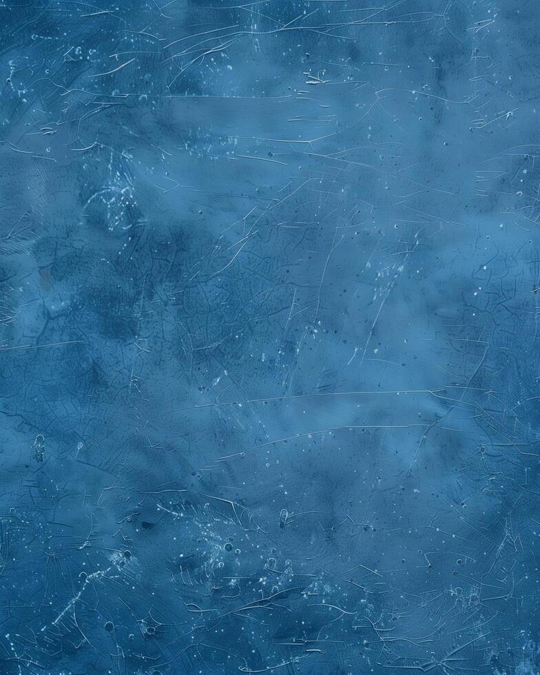 Flat texture portrait backdrop in blue. Noisy and grainy, rough and textured grunge surface background photo