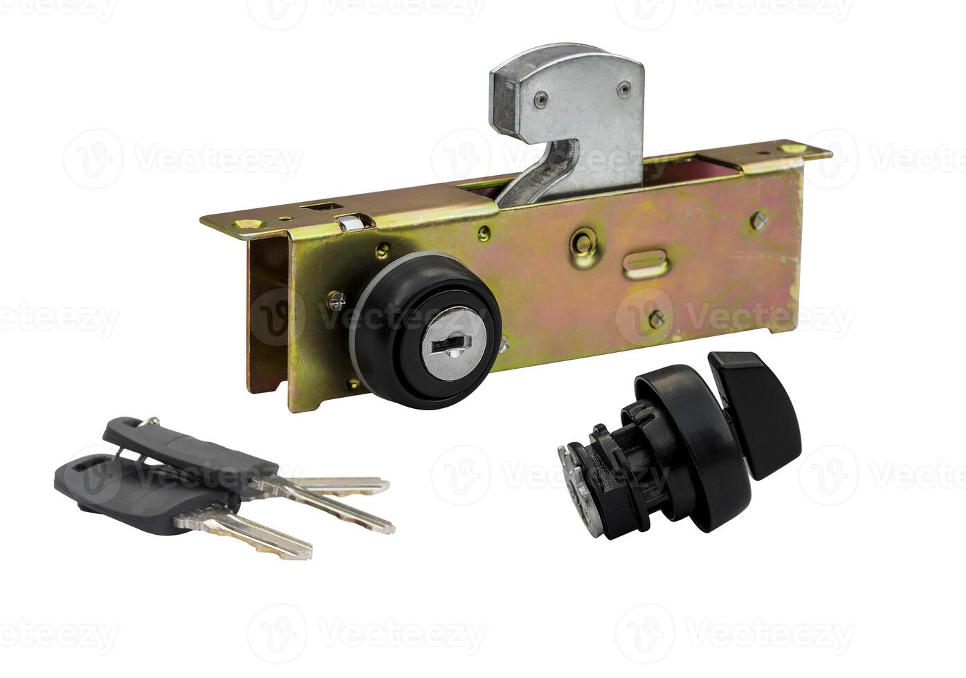 Aluminum glass door lock set photo