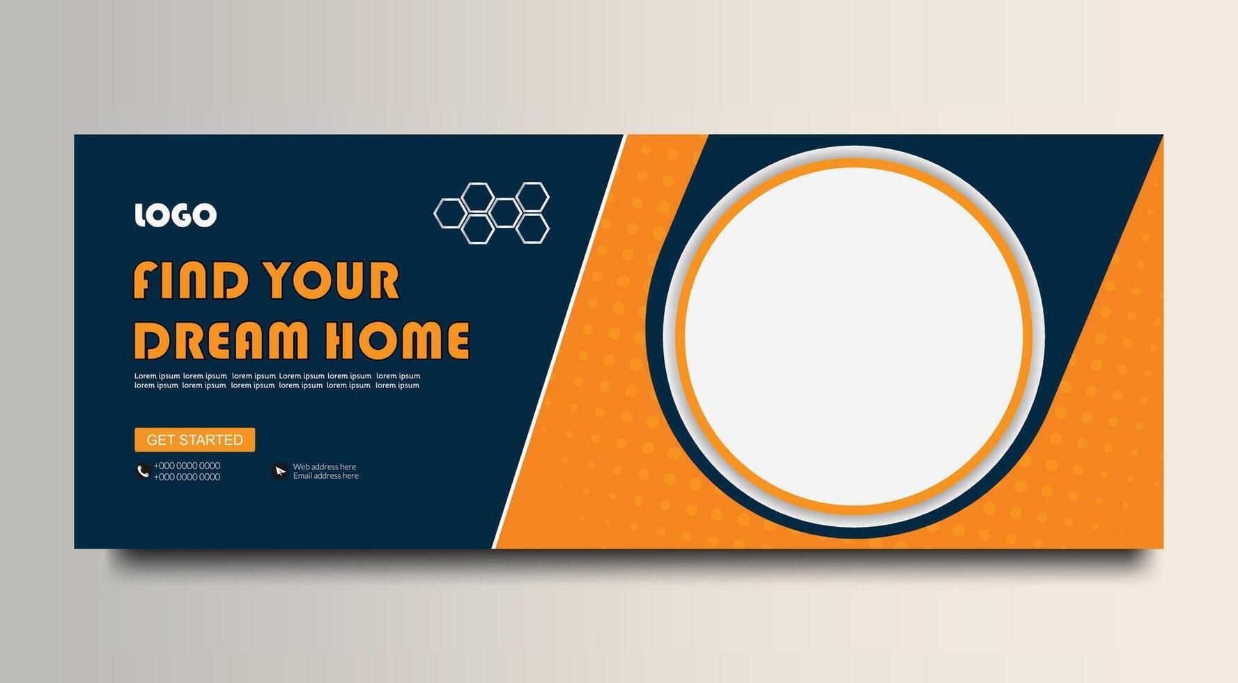Modern social media cover and web banner template design vector