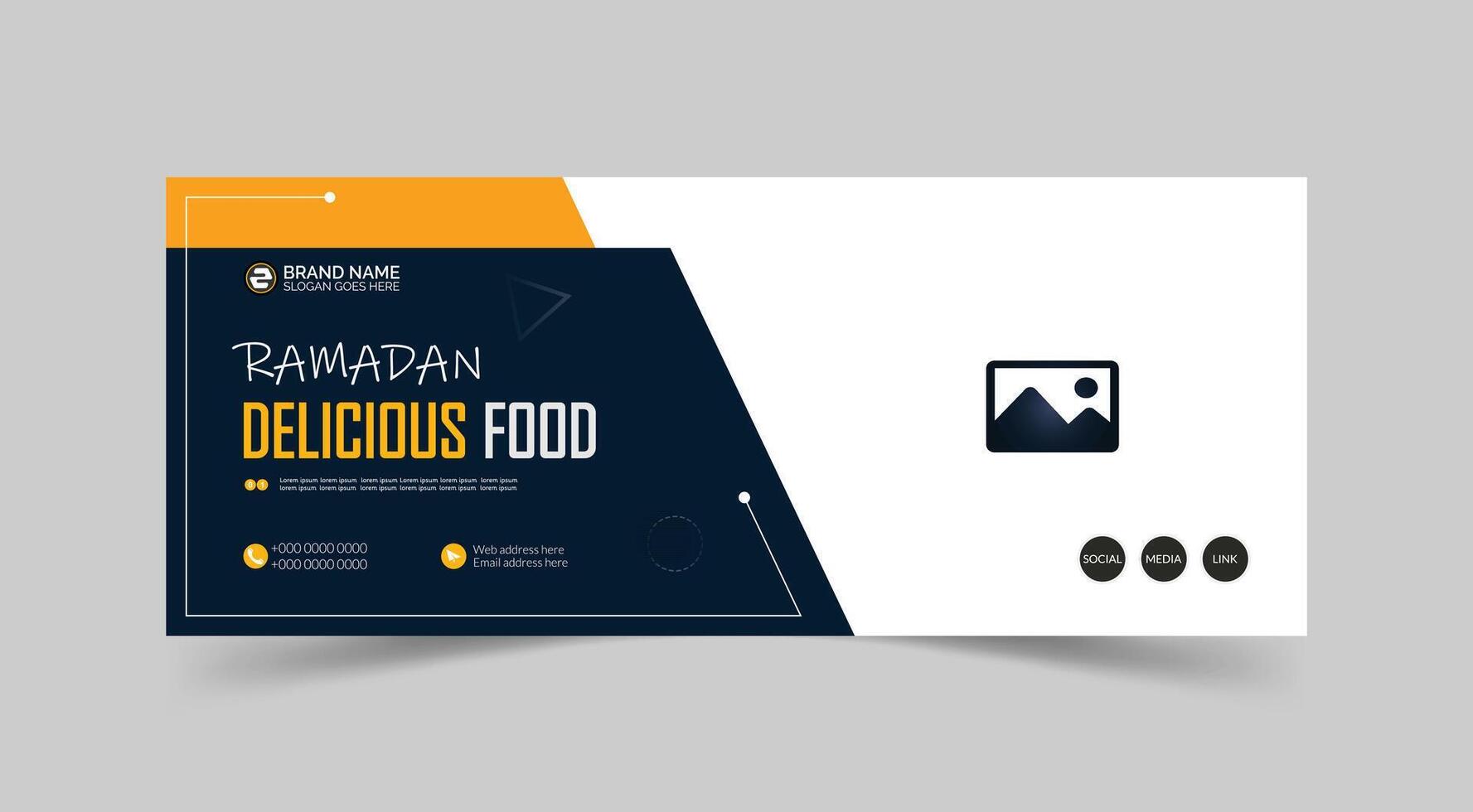 Modern social media cover and web banner template design vector