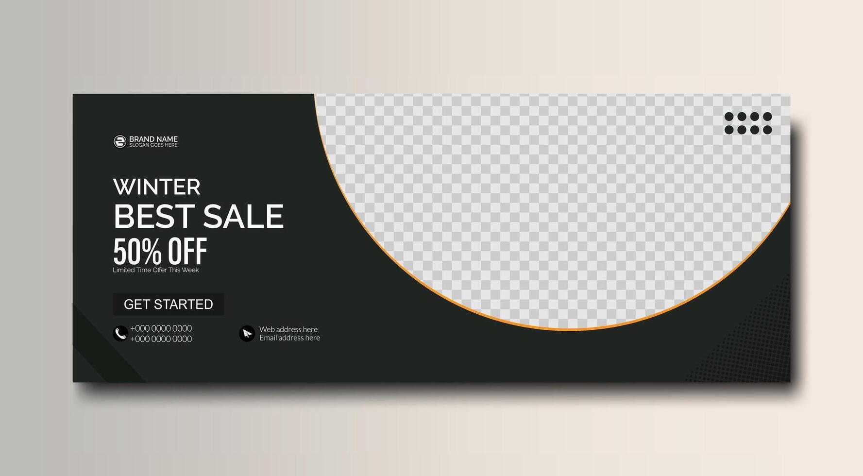 Modern social media cover and web banner template design vector
