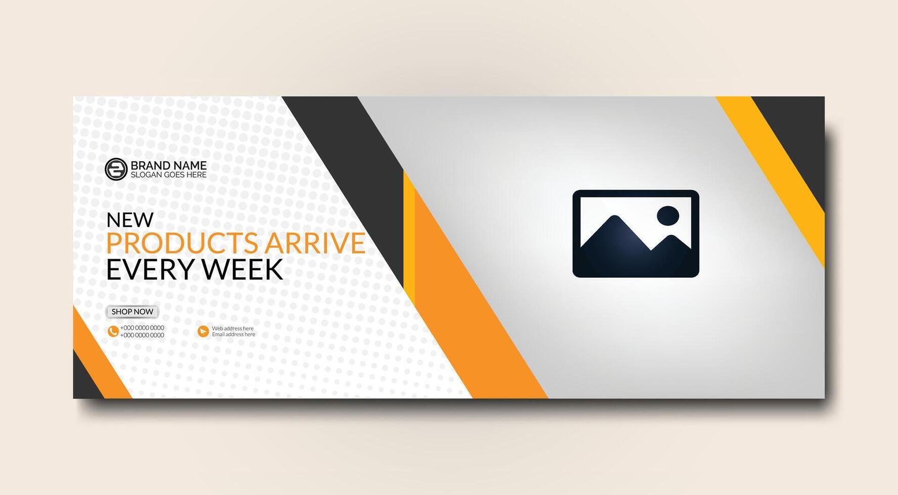 Modern social media cover and web banner template design vector