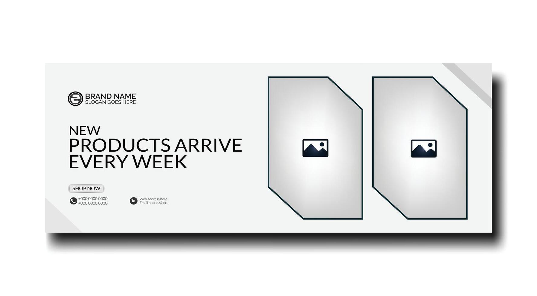 Modern social media cover and web banner template design vector