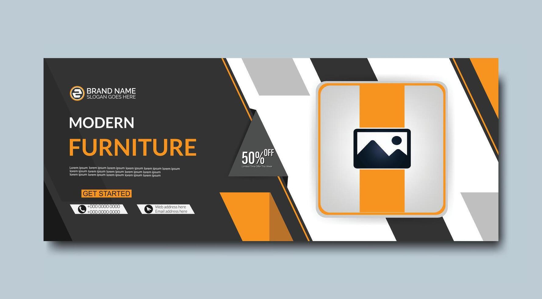 Modern social media cover and web banner template design vector
