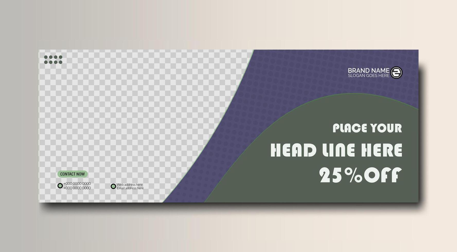 Modern social media cover and web banner template design vector