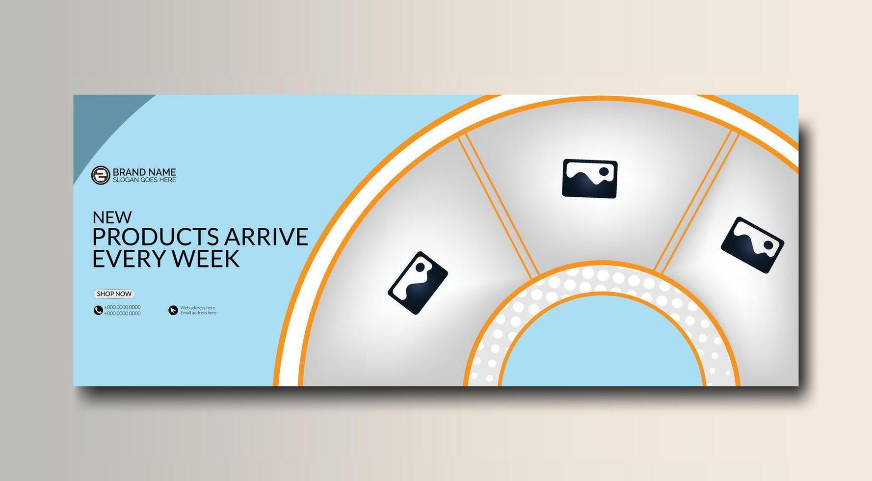Modern social media cover and web banner template design vector