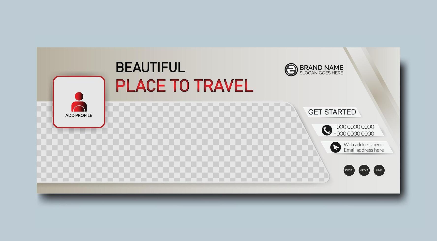 Modern social media cover and web banner template design vector