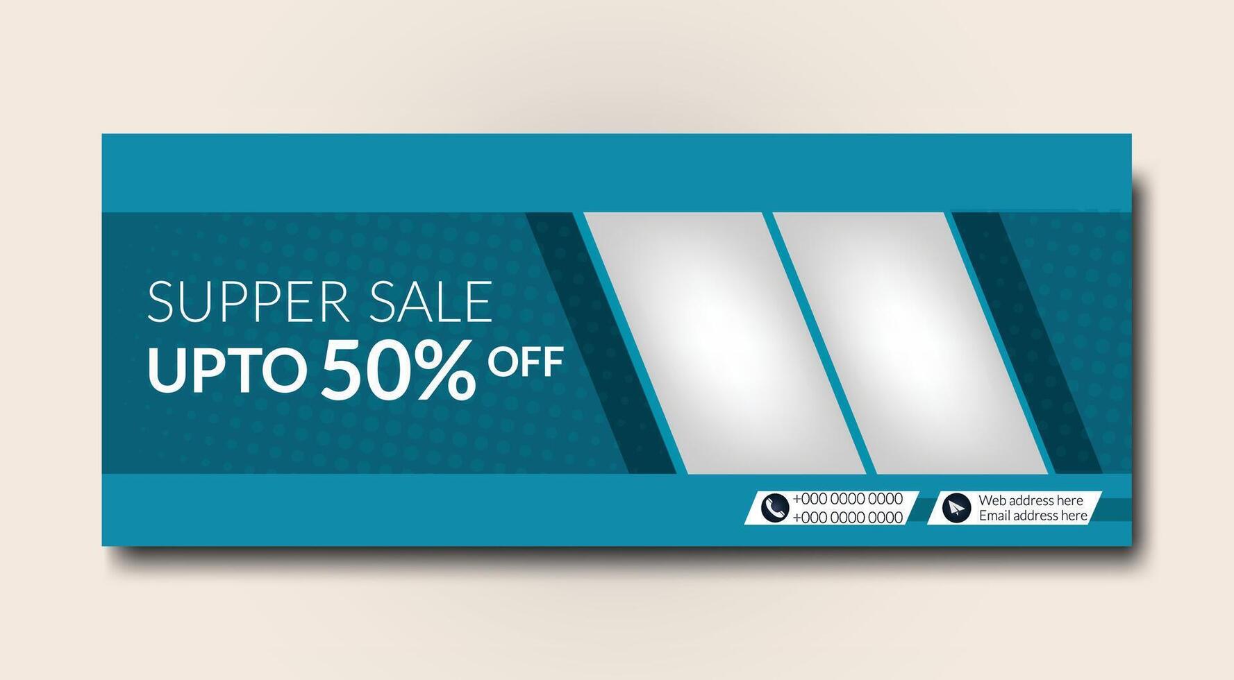 Modern social media cover and web banner template design vector