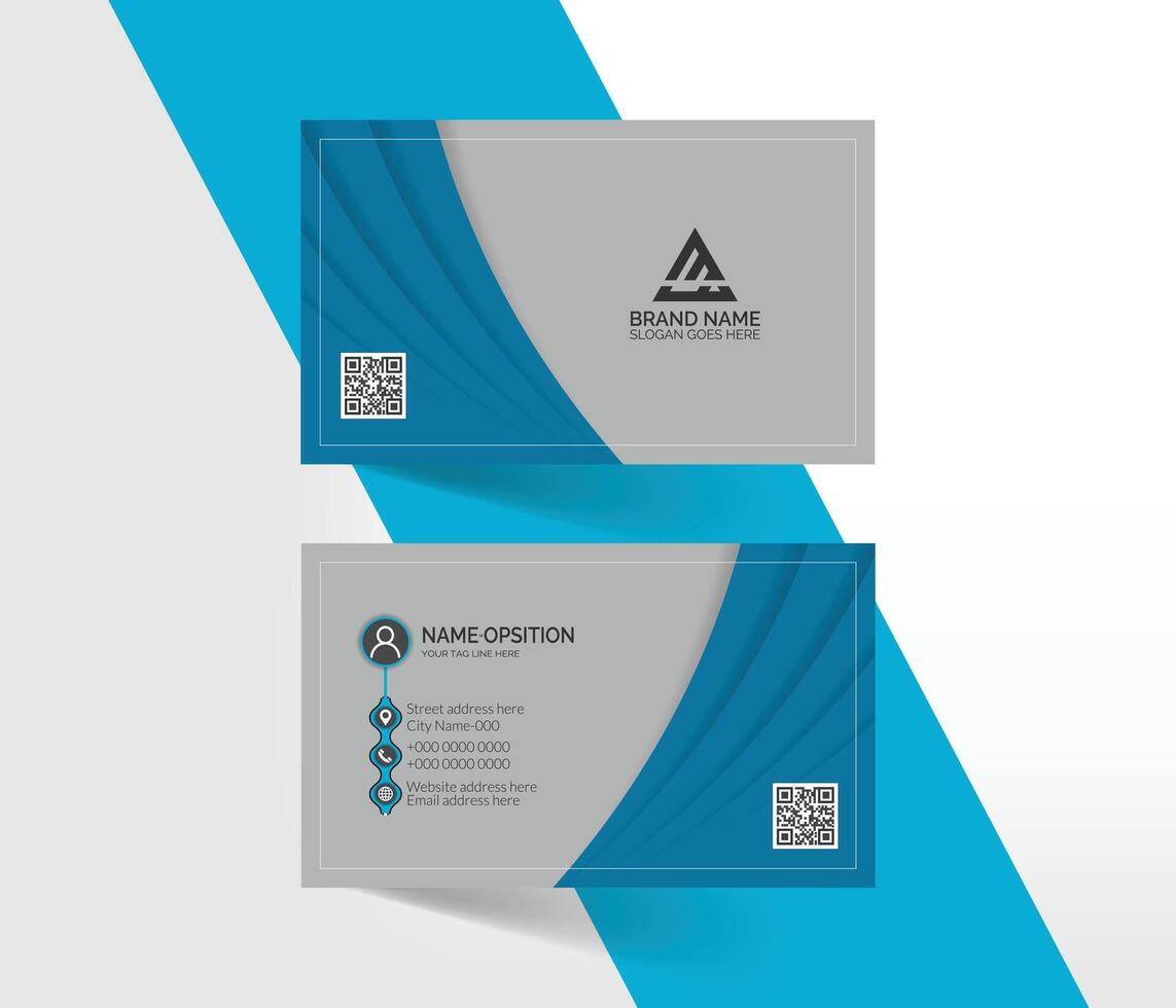 Abstract business card template design, professional modern visiting card design vector