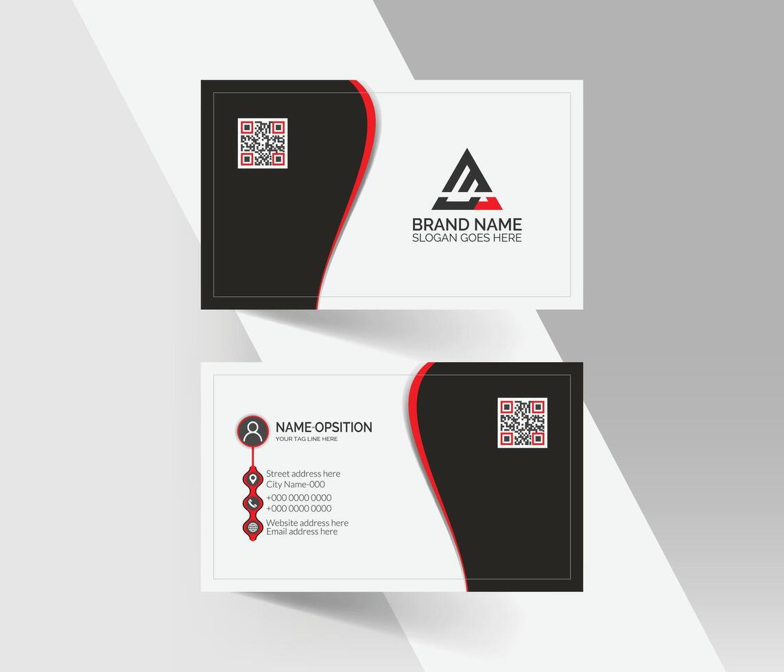 Abstract business card template design, professional modern visiting card design vector