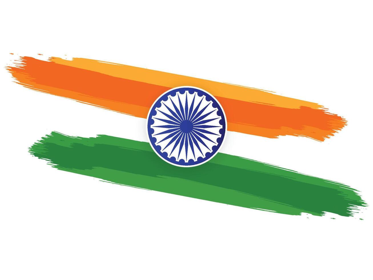 Indian Independence Day Background with Waves and Ashoka Wheel. Illustration vector