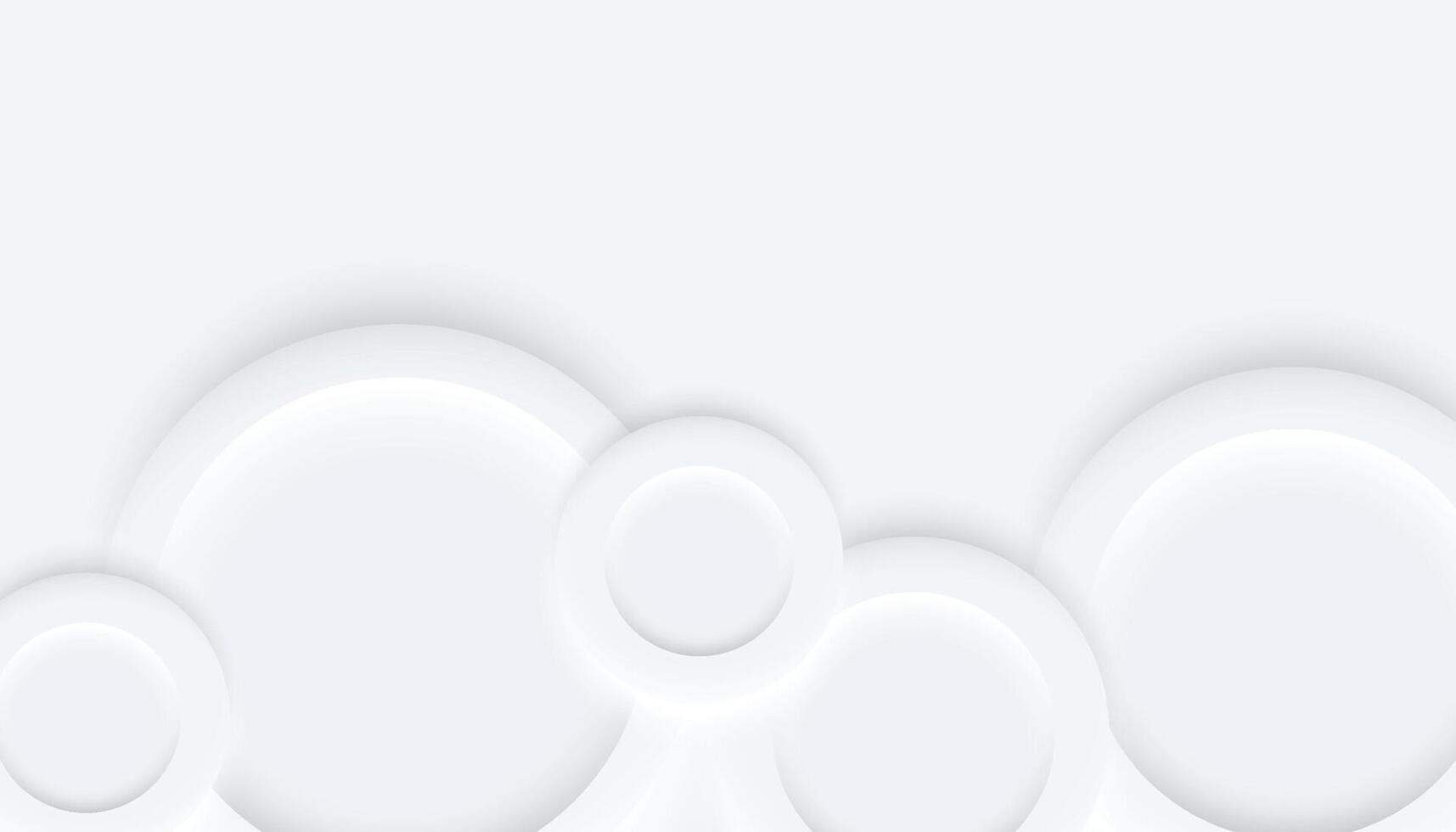 White abstract background with circular lines, technology futuristic template. illustration vector