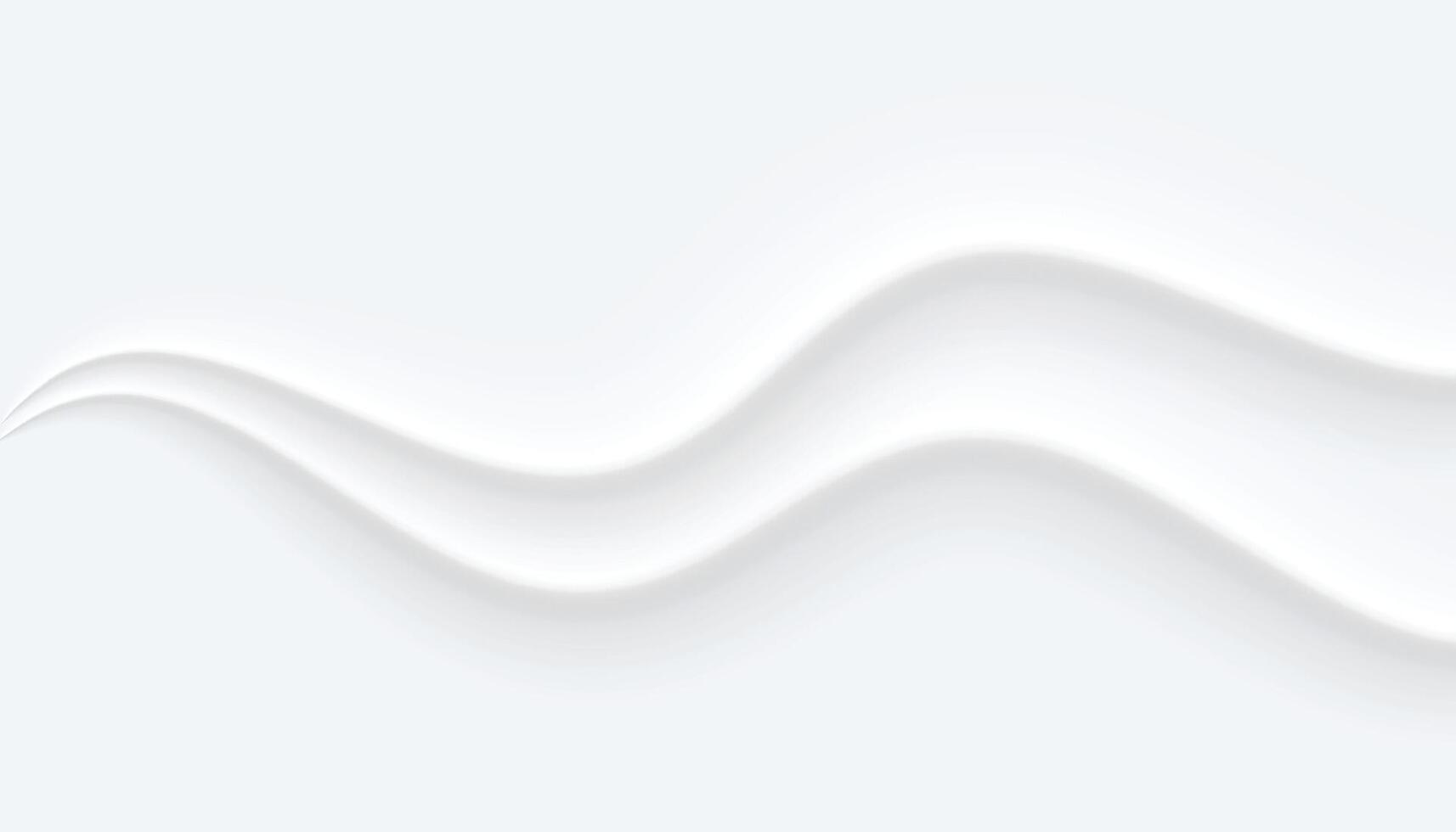 Wavy White Gray Abstract Background vector