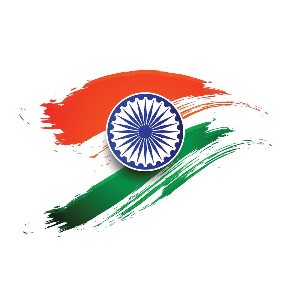 Indian Tricolor flag background for independence day. Website banner and greeting card design template. vector