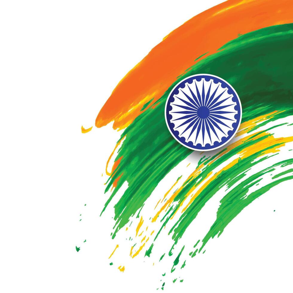 Indian Tricolor flag background for independence day. Website banner and greeting card design template. vector