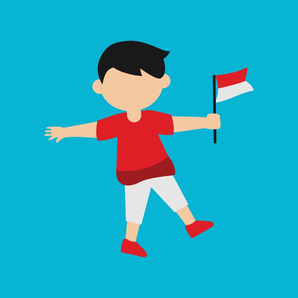 Dirgahayu Indonesia Character Design vector